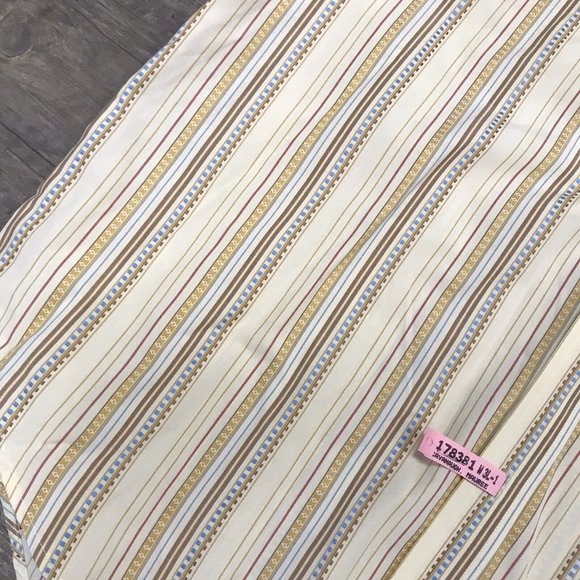 Robert Graham Button Up Shirt Mens Size XL Long Sleeves Flip Cuff Striped India - Picture 9 of 10